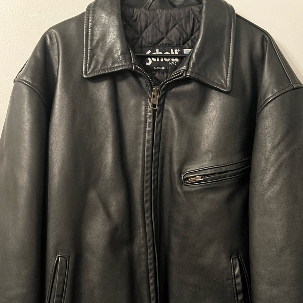 Schott NYC Classic Motorcycle Leather Jacket style 689H size 42